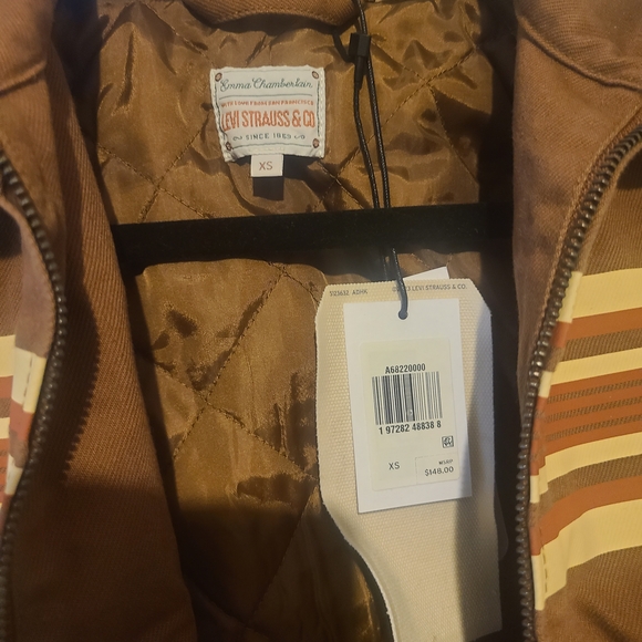 Levi's Brown Jacket with Cream Stripes - Picture 3 of 3
